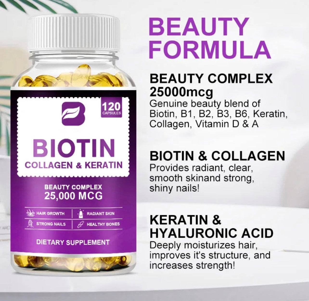 Biotin & Collagen Capsules with Keratin