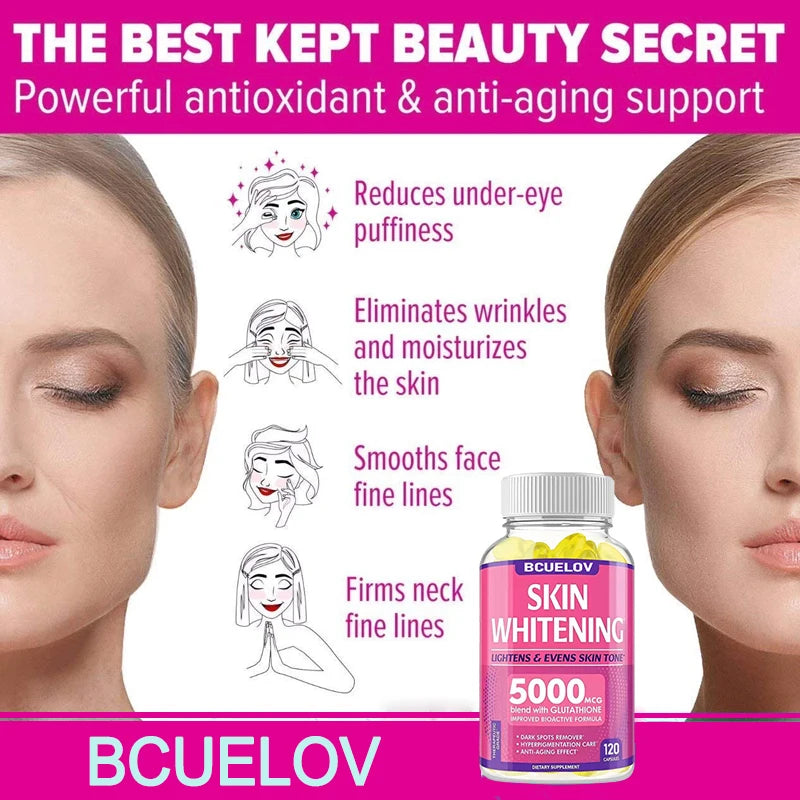 bcuelov skin whitening glutathione Amazon.com: Glutathione Whitening Pills - 120 Capsules 2000mg Glutathione -  Effective Skin Lightening Supplement - Dark Spots, Melasma & Acne Scar  Remover, Hyperpigmentation Treatment main image 0