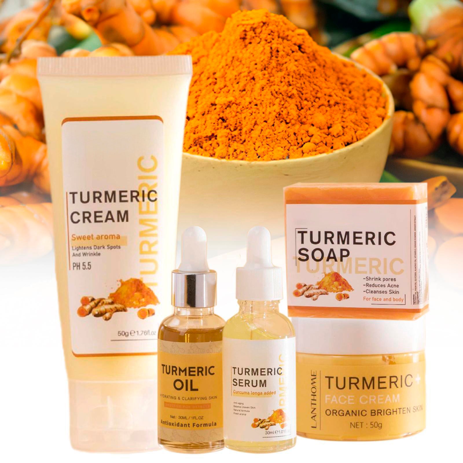 5pcs Face Care Sets Turmeric