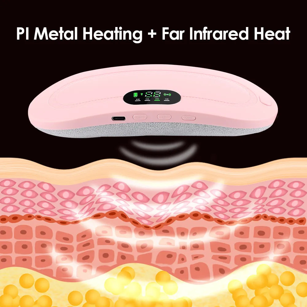 Electric Period  Massage Vibrator + Heating Belt