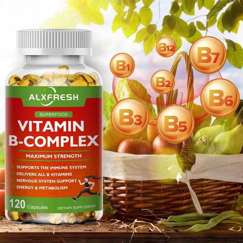 B-Complex Vitamin  (B12-B1-B2-B3-B5-B6-B9 Folic Acid&Biotin)